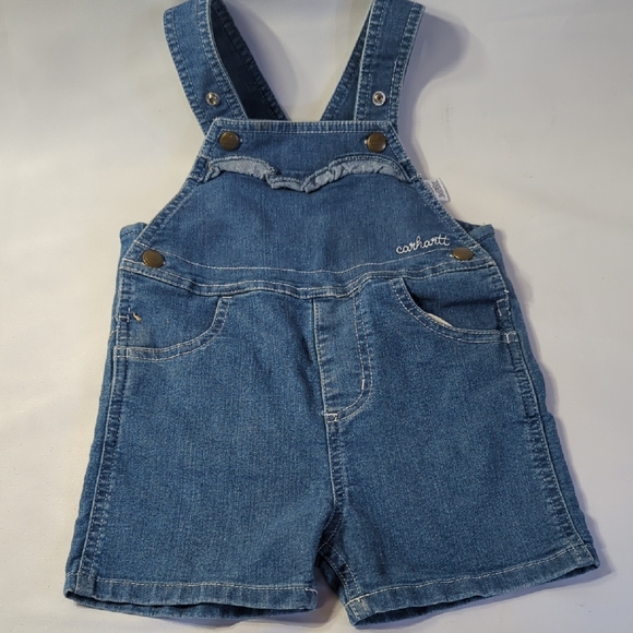 Carhartt Toddler 3T Girls Classic Blue Overalls - Picture 1 of 5